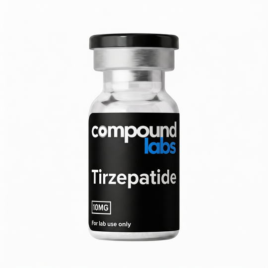 Tirzepatide 10mg Compound Labs research peptide vial